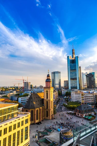 Frankfurt Deutschland Juli 2014 Luftaufnahme Von Frankfurt Mit Hauptwachen Juli — Stockfoto