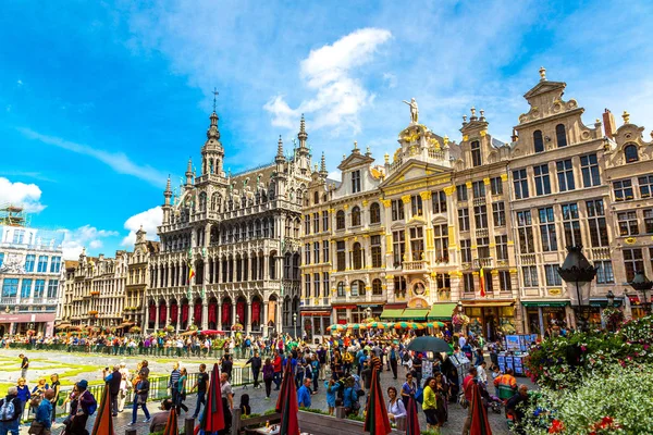 Brussels Belçika Temmuz 2014 Grand Place Güzel Yaz Gün Brüksel — Stok fotoğraf