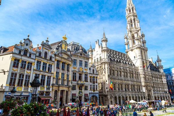 Брюссель Бельгія Липня 2014 Року Grand Place Один Прекрасний Літній — стокове фото