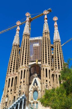 Barcelona, İspanya - 11 Haziran 2014: Sagrada Familia için Barselona İspanya bir yaz günü '