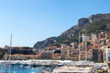 Monte Carlo - 17 Temmuz 2014: Bir yaz günü, Monaco, Monte Carlo panoramik manzaralı