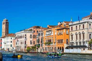 Venedik, İtalya, 12 Temmuz 2014: Canal Grande bir yaz günü, Venedik, İtalya