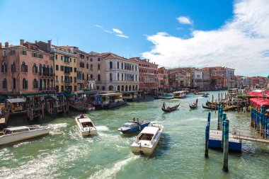 Venedik, İtalya, 12 Temmuz 2014: Canal Grande bir yaz günü, Venedik, İtalya