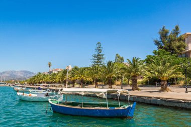 Nafplion, Yunanistan - 16 Haziran 2015: Yunanistan, Nafplion güzel yaz gün