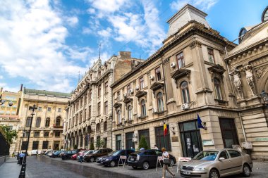 Bucharest, Romanya - 15 Haziran 2015: Bir yaz günü Bükreş Romanya