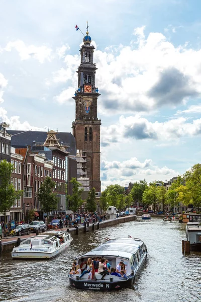 Amsterdam Hollanda Ağustos 2014 Amsterdam Westerkerk Amsterdam Hollanda Nın Başkenti — Stok fotoğraf