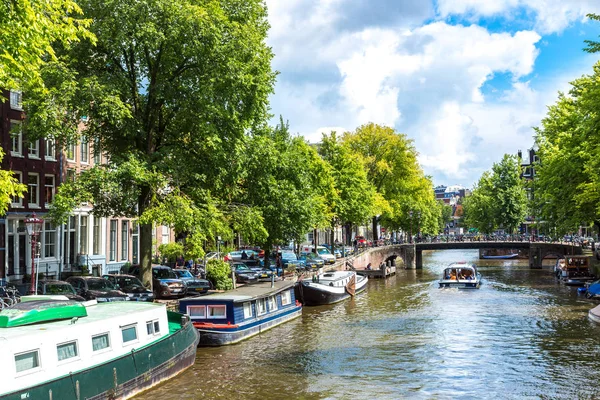 Amsterdam Nederland Augustus 2014 Grachten Van Amsterdam Amsterdam Hoofdstad Grootste — Stockfoto