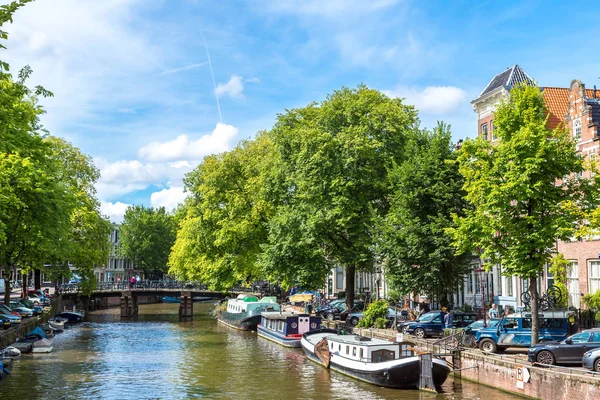 Amsterdam Nederländerna Augusti 2014 Kanalerna Amsterdam Amsterdam Huvudstaden Och Den — Stockfoto