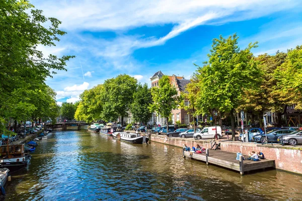 Amsterdam Nederländerna Augusti 2014 Kanalerna Amsterdam Amsterdam Huvudstaden Och Den — Stockfoto