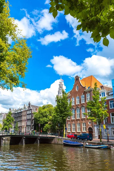 Amsterdão Países Baixos Agosto 2014 Canais Amsterdã Amesterdão Capital Cidade — Fotografia de Stock