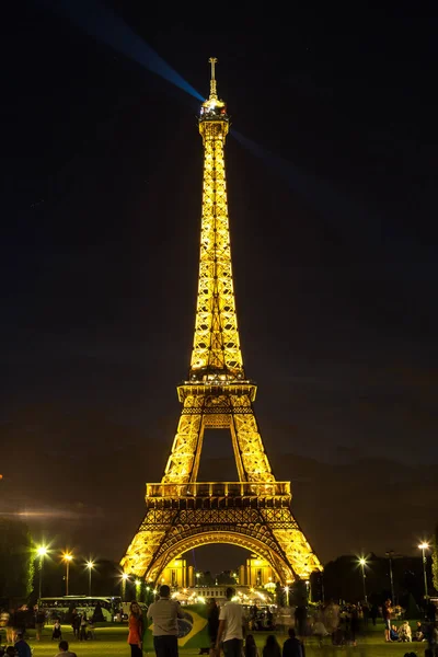 Paris Frankreich Juli 2014 Der Eiffelturm Bei Sonnenuntergang Ist Das — Stockfoto