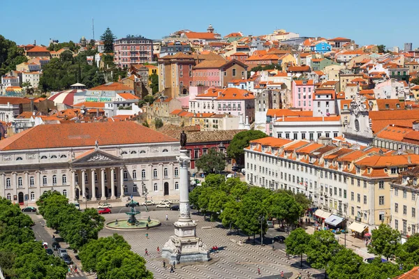 Lissabon Portugal Juli 2014 Flygfoto Över Lissabon Portugal Slottet São — Stockfoto