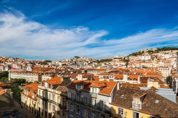 Lizbona Portugalia Lipca 2014 Widok Lotu Ptaka Lizbona Portugalia Zamku — Zdjęcie stockowe