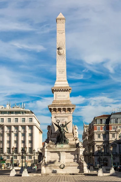Lizbona Portugalia Lipca 2014 Obelisk Lizbonie Letni Dzień Placu Przywrócenie — Zdjęcie stockowe