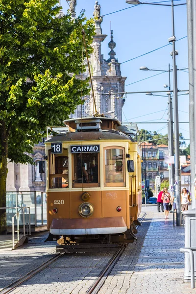 Lisbon Portugal July 2014 Historical Tram Porto Portugal Summer Day — Stock Photo, Image