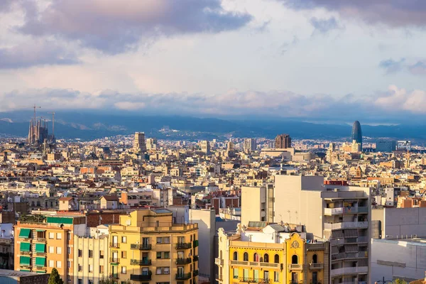 Barcelona Spanien Juni 2014 Panoramablick Auf Barcelona Vom Park Guell — Stockfoto