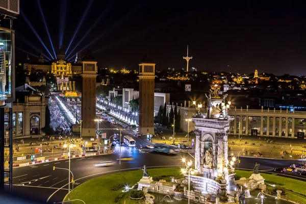 Barcelona Spain June 2014 View Center Barcelona Spain Summer Night — Stock Photo, Image