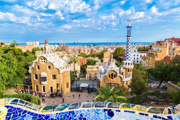 Barcelona Spain June 2014 Park Guell Architect Gaudi Summer Day — Stock Photo, Image