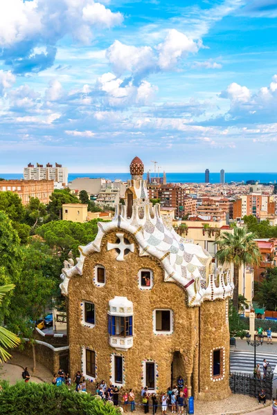 Barcelona España Junio 2014 Parque Güell Del Arquitecto Gaudí Día —  Fotos de Stock