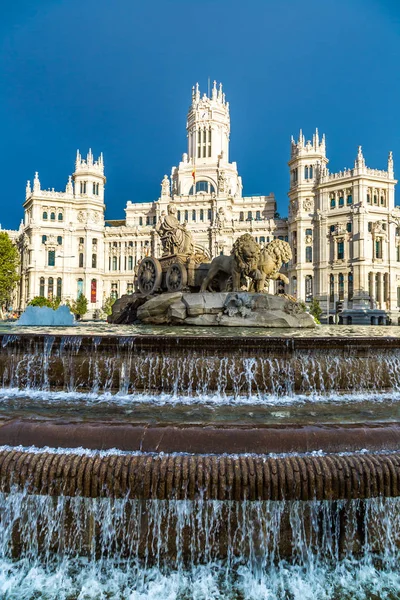 Madrid España Junio 2014 Fuente Cibeles Plaza Cibeles Madrid Hermoso — Foto de Stock