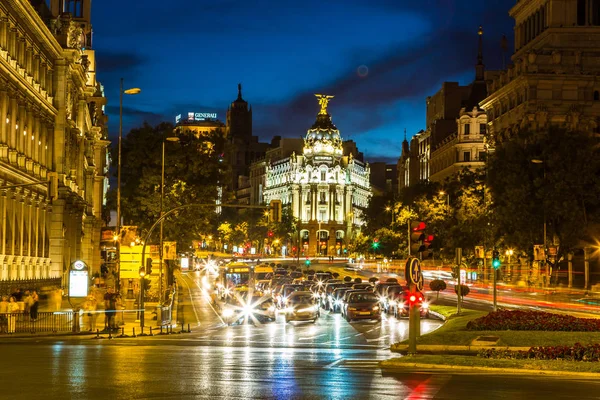 Madrid Spanje Juli 2014 Metropolis Hotel Madrid Een Mooie Zomeravond — Stockfoto