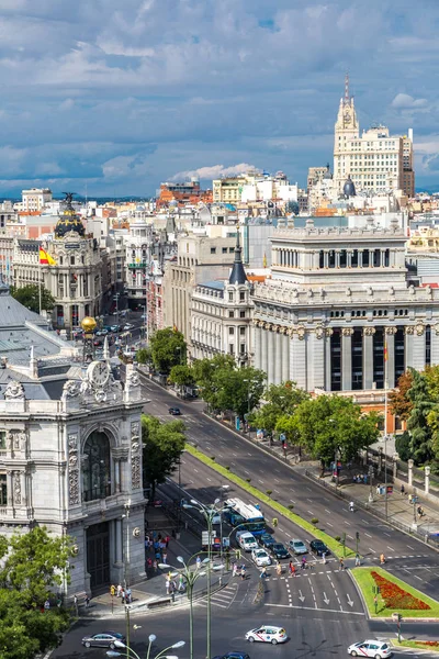 Мадрид Испания Июля 2014 Вид Воздуха Площадь Plaza Cibeles Мадриде — стоковое фото