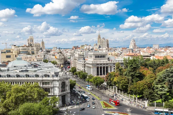 Μαδρίτη Ισπανία Ιουλίου 2014 Αεροφωτογραφία Plaza Cibeles Στη Μαδρίτη Μια — Φωτογραφία Αρχείου