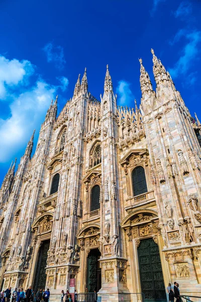 Milán Itálie Července 2015 Slavné Milánské Katedrály Duomo Krásného Letního — Stock fotografie