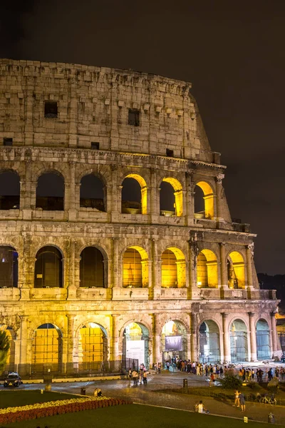 Rom Italien Juli 2014 Colosseum Sommarnatt Rom Italien — Stockfoto
