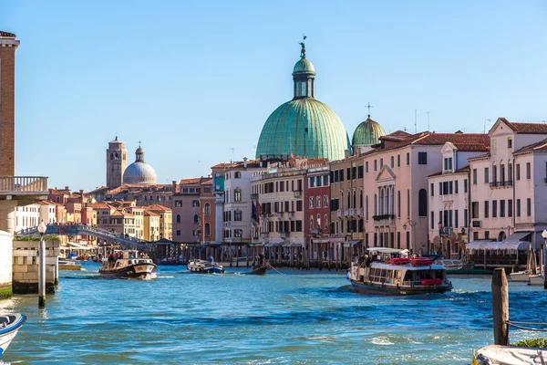 Venedig Italien Juli 2014 Canal Grande Och San Simeone Piccolo — Stockfoto