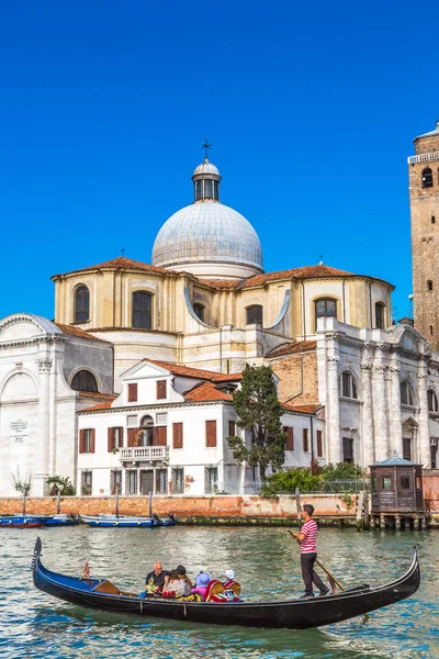 Venecia Italia Junio 2014 Góndola Canal Grande Venecia Hermoso Día — Foto de Stock