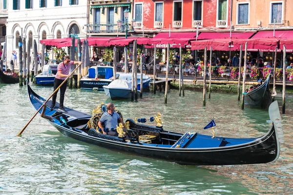 Venise Italie Juin 2014 Gondole Sur Canal Grande Venise Par — Photo
