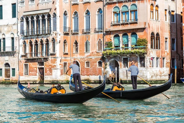 Venedig Italien Juni 2014 Gondel Auf Canal Grande Venedig Einem — Stockfoto