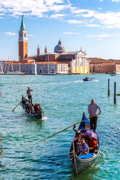 Venedig Italien Juni 2014 Gondel Auf Canal Grande Venedig Einem — Stockfoto