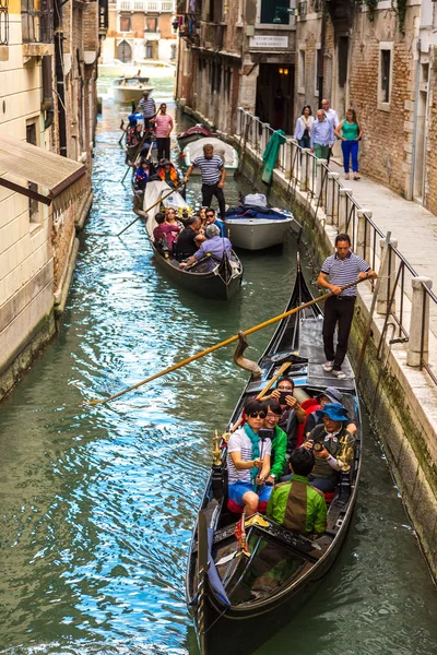 Venise Italie Juin 2014 Gondole Sur Canal Grande Venise Par — Photo