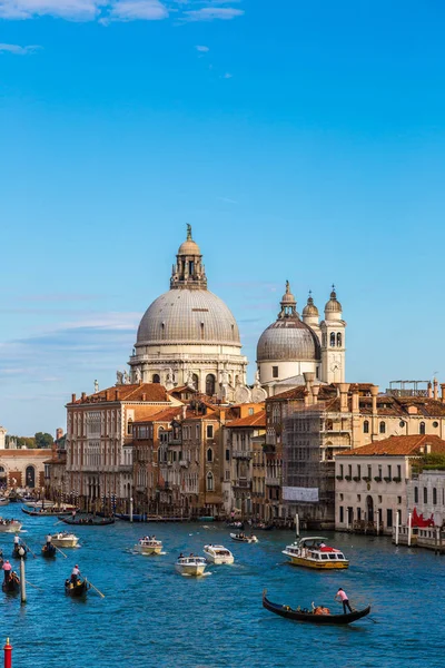 ヴェネツィア イタリア 2014 大聖堂サンタ マリア デッラ サルーテと美しい夏の日の 日イタリア ヴェネツィアの大運河 — ストック写真