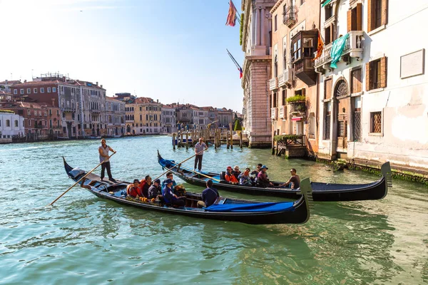Venice Talya Haziran 2014 Gondol Venedik Bir Güzel Yaz Günü — Stok fotoğraf