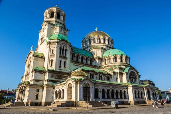 Sofia Bulgaria Heinäkuu 2014 Alexander Nevskin Katedraali Sofiassa Bulgariassa Kesäpäivänä — kuvapankkivalokuva