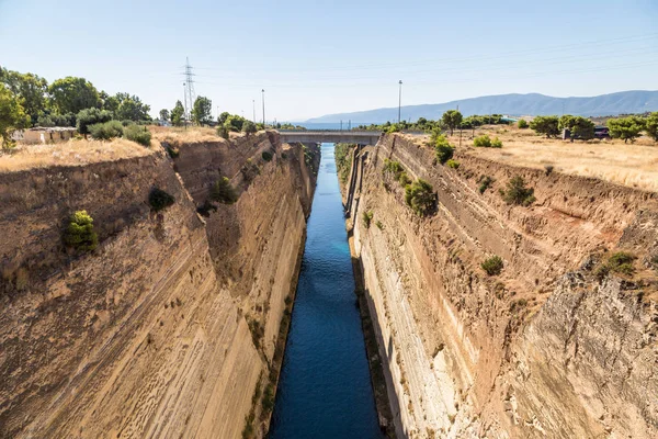 Κόρινθος Ελλάδα Ιουνίου 2015 Ισθμός Κορίνθου Στην Ελλάδα Μια Μέρα — Φωτογραφία Αρχείου