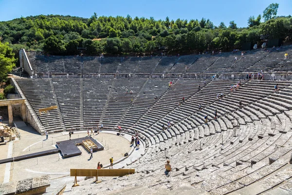 Korinthe Griekenland Juni 2015 Oude Theater Epidavros Argolida Griekenland Een — Stockfoto
