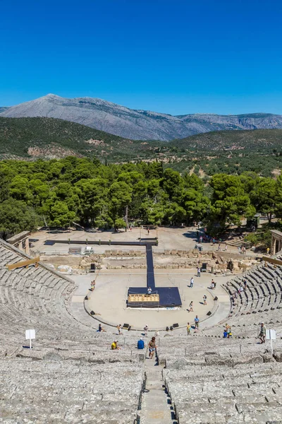Коринф Греція Червня 2015 Стародавній Театр Епідаврі Літній День Argolida — стокове фото