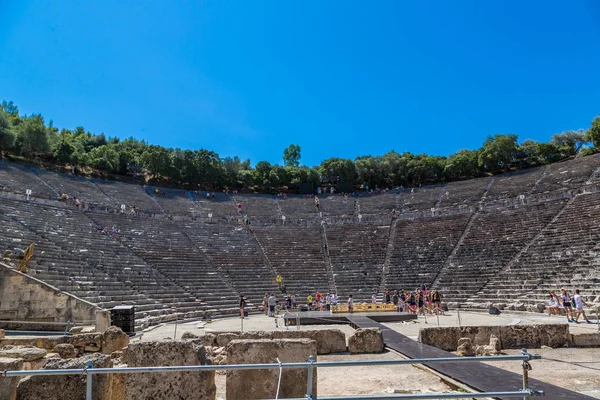 Korinthe Griekenland Juni 2015 Oude Theater Epidavros Argolida Griekenland Een — Stockfoto