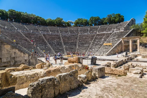 Corinth Grecia Junio 2015 Antiguo Teatro Epidaurus Argolida Grecia Día — Foto de Stock