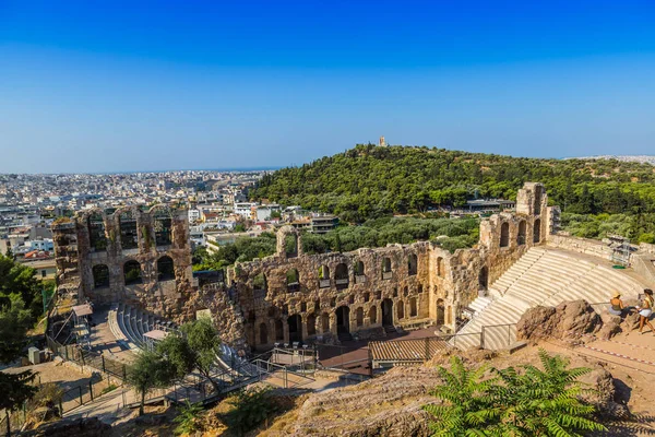 Афины Греция Июля 2015 Древний Театр Летний День Акрополе Греция — стоковое фото