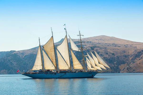 Athens Greece July 2015 Sailing Ship Beautiful Summer Day — Stock Photo, Image