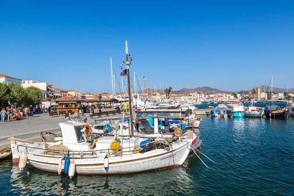 Aegina Grecia Luglio 2015 Porto Nell Isola Egina Una Giornata — Foto Stock