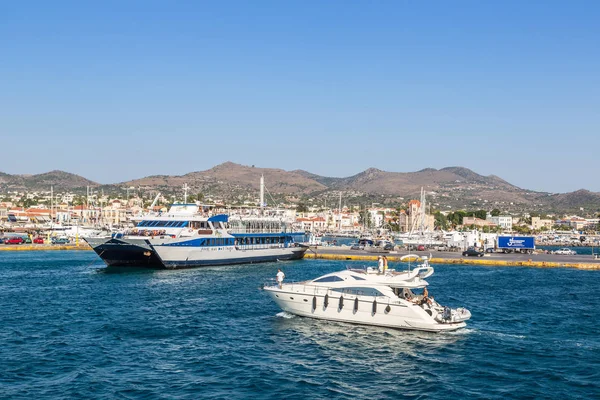 Aegina Grecia Luglio 2015 Porto Nell Isola Egina Una Giornata — Foto Stock