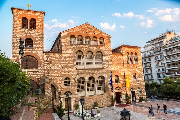 Thessaloniki Řecko Července 2015 Saint Demetrius Kostel Řecké Soluni Letním — Stock fotografie