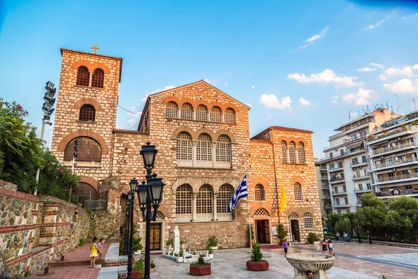 Thessaloniki Řecko Července 2015 Saint Demetrius Kostel Řecké Soluni Letním — Stock fotografie