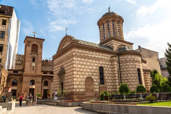 Bukarest Románia 2015 Június Curtea Veche Legrégibb Temploma Egy Nyári — Stock Fotó